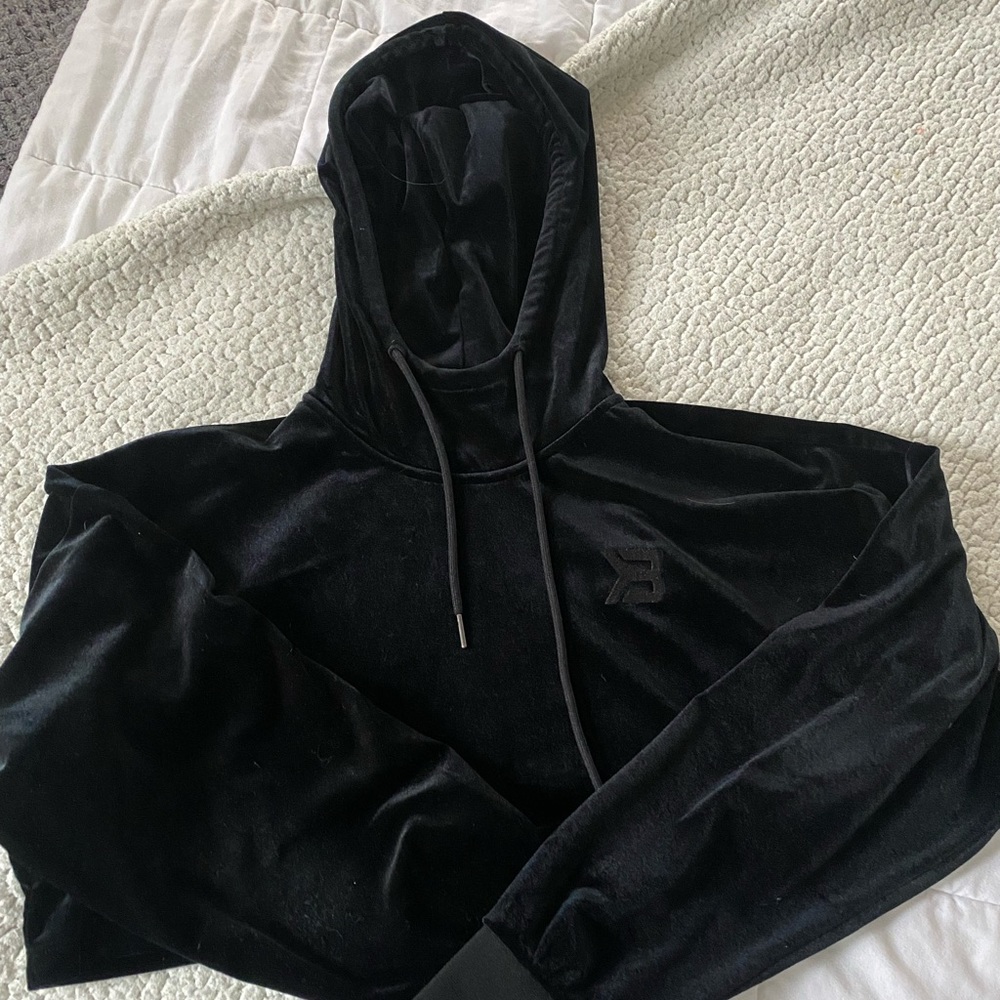 Better Bodies Velvet crop hoodie
